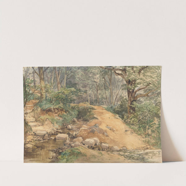 Woodland Scene with a Path Across a Stream by John Middleton