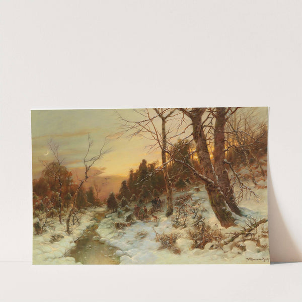 Woodworkers In A Winter Woodland by Désiré Thomassin