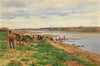 Woodworkers with horses on the banks of the Volga (1895)