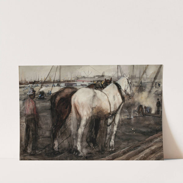 Work Horses At The Houthaven, Amsterdam by George Hendrik Breitner