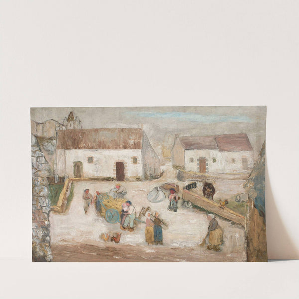 Work in a farmstead by Tadeusz Makowski