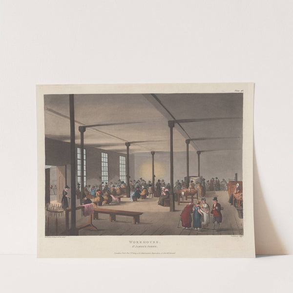 Workhouse, St. James’s Parish (1809) by Thomas Rowlandson