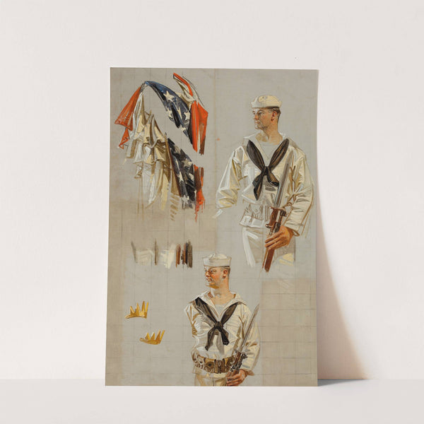 World War I Navy poster, preliminary studies (1917) by Joseph Christian Leyendecker