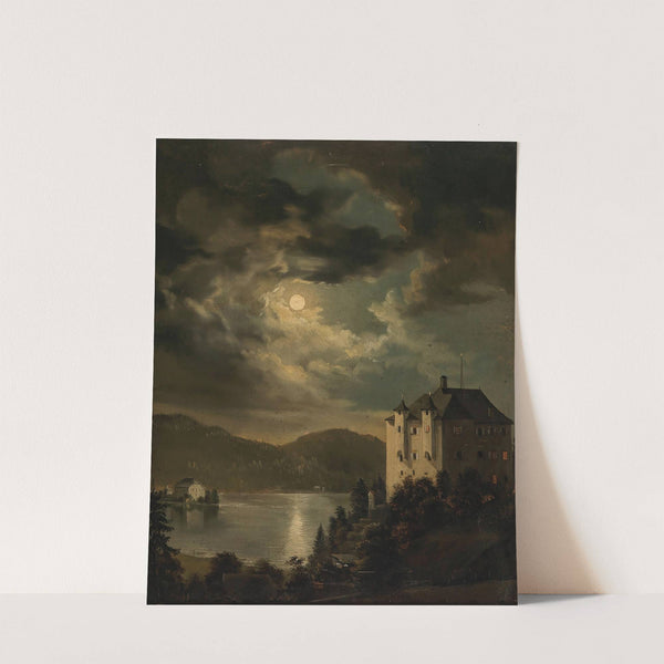 Wörthersee, Mondstimmung über Schloss Freyenthurn mit Blick auf Loretto by Clementine von Rainer