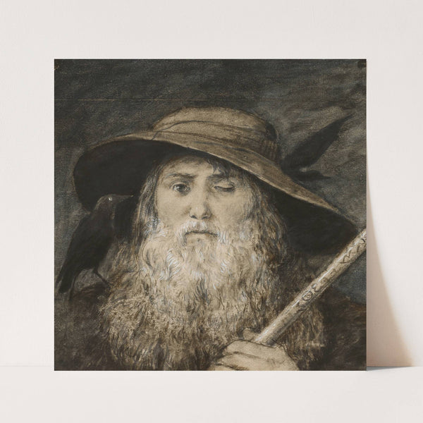 Wotan as Wayfarer (ca. 1876) by Hans Thoma