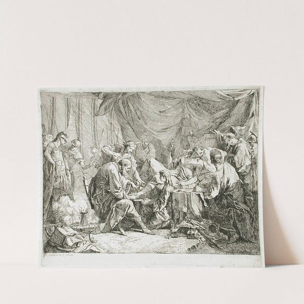 Wounded Antiochus after His Fall Dictating His Will by Nöel Hallé