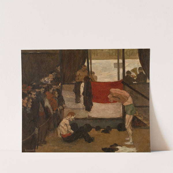 Wrestling Barrack at a Fair (1898) by Henri Evenepoel