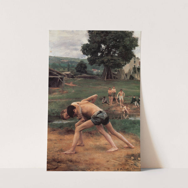 Wrestling (1889) by Émile Friant