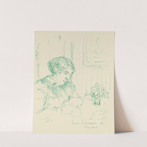 Writing lady by Gustav Schraegle