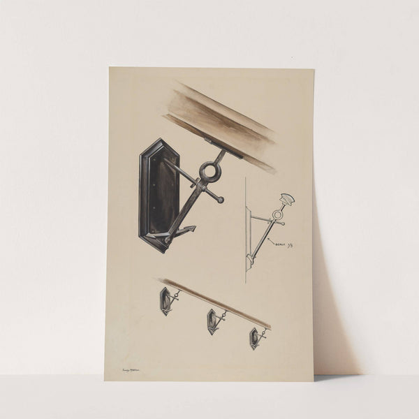 Wrought Iron Banister Bracket by James McLellan