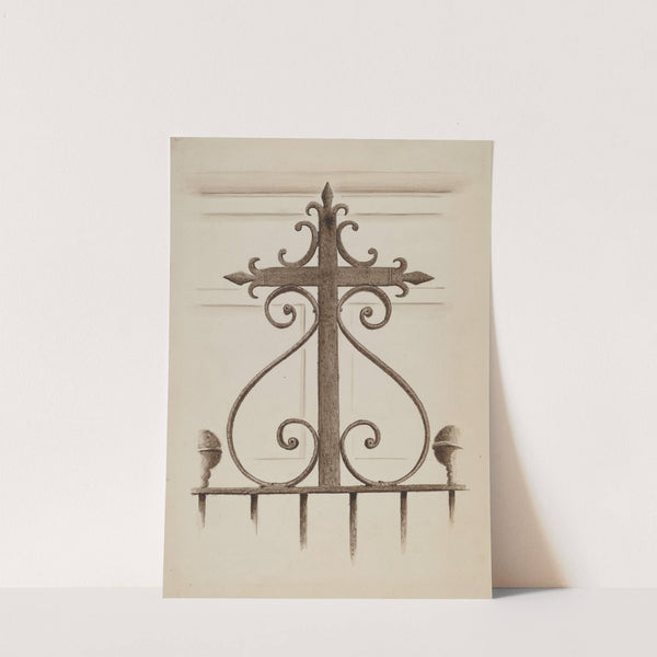 Wrought Iron Cross by American 20th Century