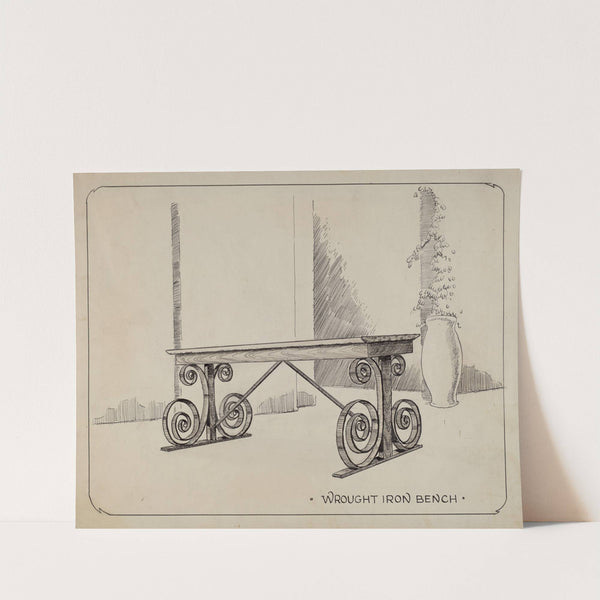 Wrought Iron Garden Bench by Al Curry