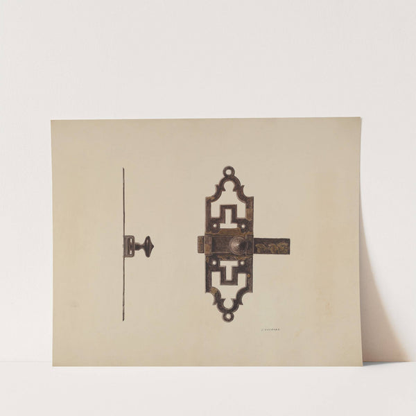 Wrought Iron Latch by Lucien Verbeke