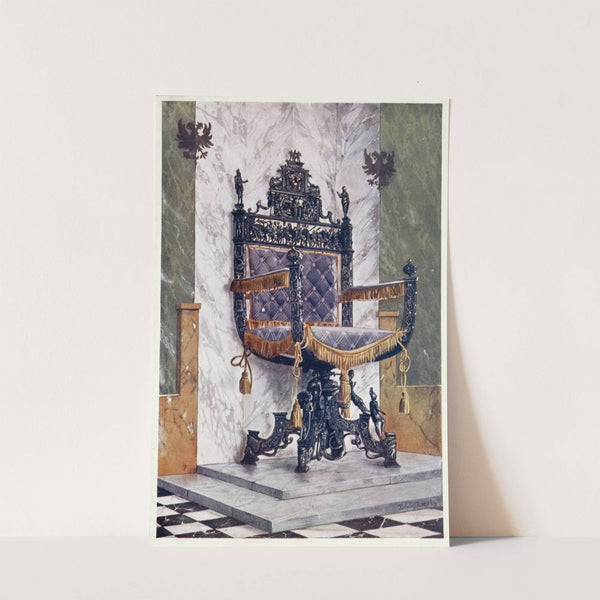 Wrought steel chair. The property of Earl Radnor, Longford Castle. by Edwin Foley