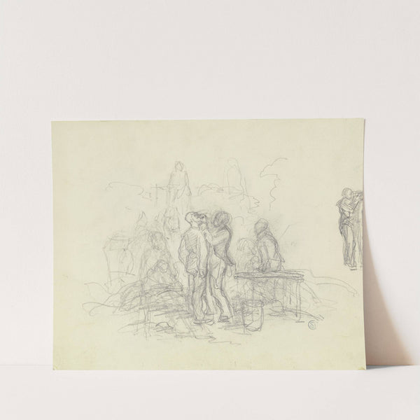 Würtembergische Reiterei auf dem Goetheplatz zu Frankfurt am Main in den Septembertagen 1848 by Jakob Fürchtegott Dielmann