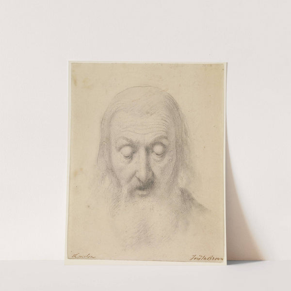 Wycliffe Reading his Translation of the Bible – Study for the Head of Wycliffe by Ford Madox Brown