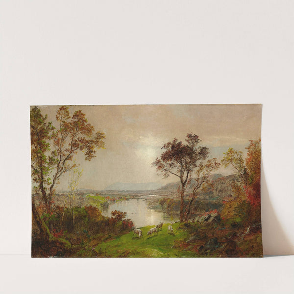 Wyoming Valley (Probably, Landscape with Sheep) by Jasper Francis Cropsey