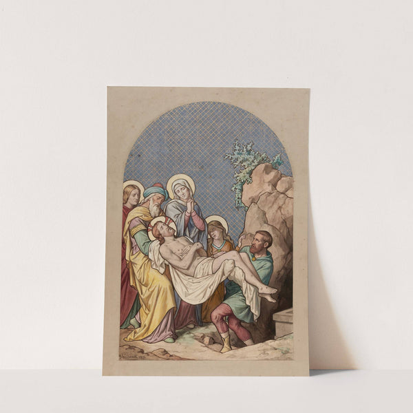 XIV Jésus est mis au sépulcre (1876) by Joseph Hussenot