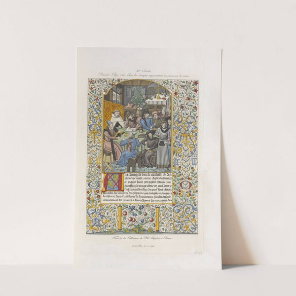 XVe. siècle. Première page d'un livre de comptes, représentant un paiement de rentes. Tirée de la collection de Mr. Langlois, à Rouen. by Nicolas Xavier Willemin