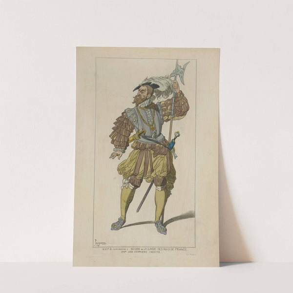 XVIe siècle (2me moitie.) Suisse de la garde des rois de France. D'après une verriere inedite. by Raphaël Jacquemin