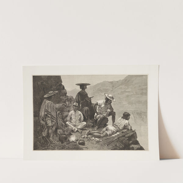 Yaqui Indian refugees with captive Mexican soldier (1888) by Frederic Remington