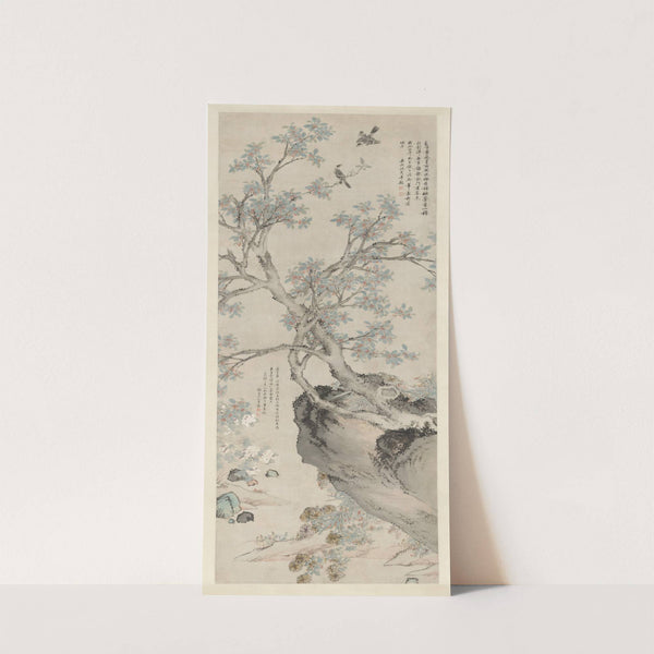 Yellow Chrysanthemums and Red Osmanthus in the Style of Wang Yuan by Shen Zhou