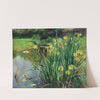 Yellow Irises by a Pond by Marie Egner