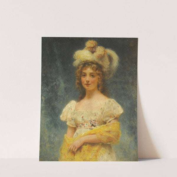 Yellow shawl by Konstantin Egorovich Makovsky