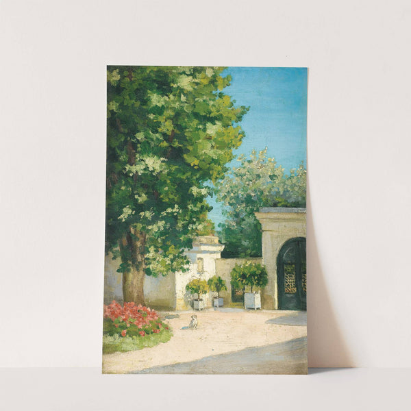 Yerres. De L’Exèdre, Le Porche De La Demeure Familiale by Gustave Caillebotte