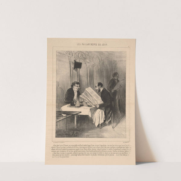 Yesterday, in the Rue St. Honore, a respectable old man . . . (1844) by Honoré Daumier