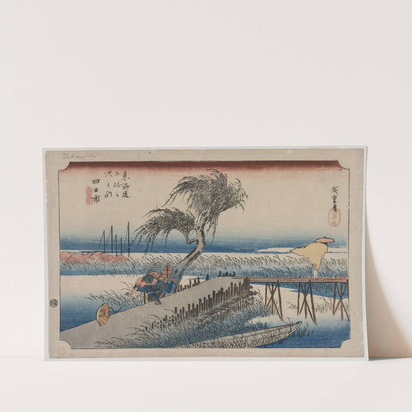 Yokkaichi: View of the Mie River, from the series The Fifty-Three Stations of the Tōkaidō (c. 1833-34) by Andō Hiroshige