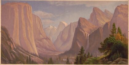Yosemite Valley looking east from the Mariposa Trail (1873)