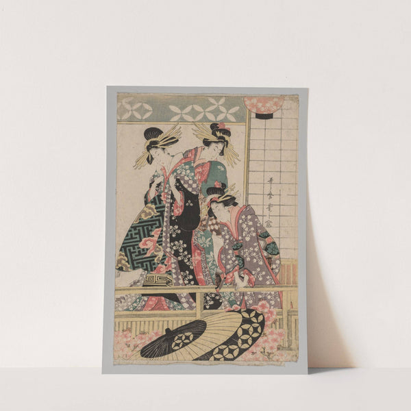 Yoshiwara Women Looking into the Street at Springtime (1753-1806) by Kitagawa Utamaro