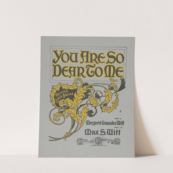 You are so dear to me by Anonymous