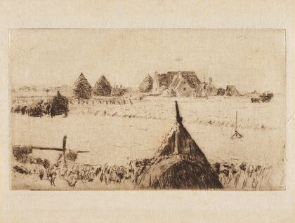 Landschap met hooimijten (1893)
