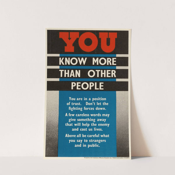 You Know More Than Other People by Anonymous
