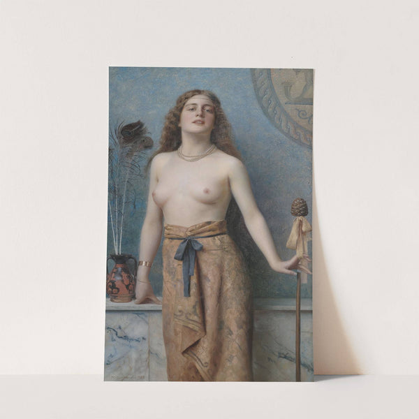 Young bacchante with thrysos staff by Max Nonnenbruch