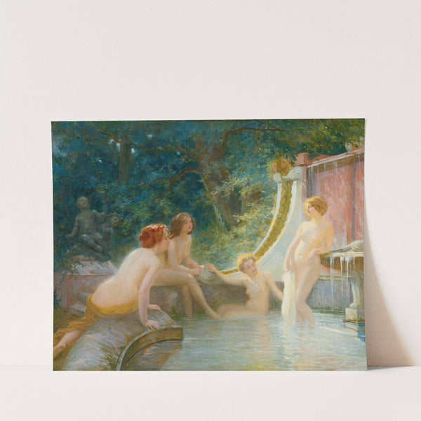 Young Bathers In A Fountain by Albert-Auguste Fourié