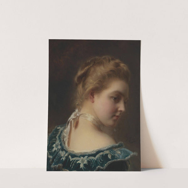 Young Beauty In A Green Dress by Gustave Jean Jacquet