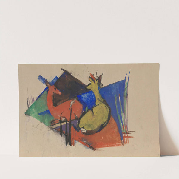 Young Boy with a Lamb; The Good Shepherd by Franz Marc