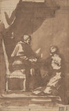 Young Cleric Kneeling before a Pope