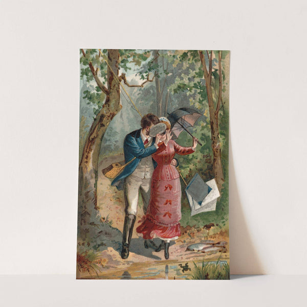 Young Couple in the Woods by Edmund Birckhead Bensell
