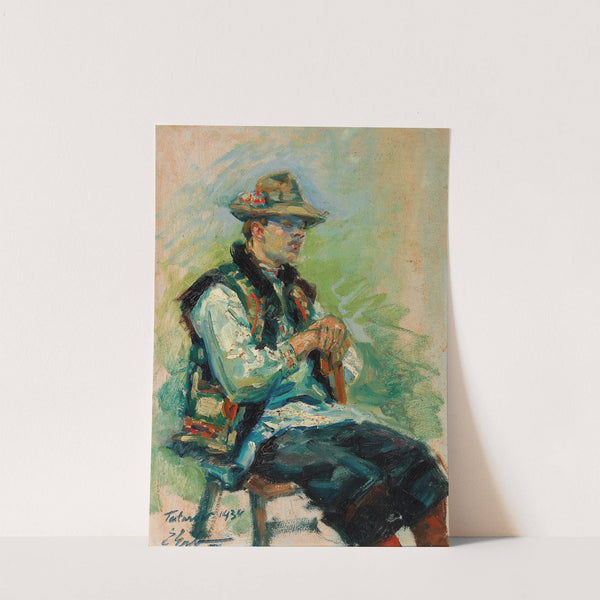 Young Farmer Seated by Erno Erb
