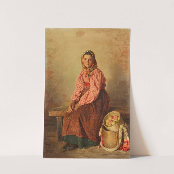 Young farmer with a basket of apples (1872) by Vladimir Egorovich Makovsky