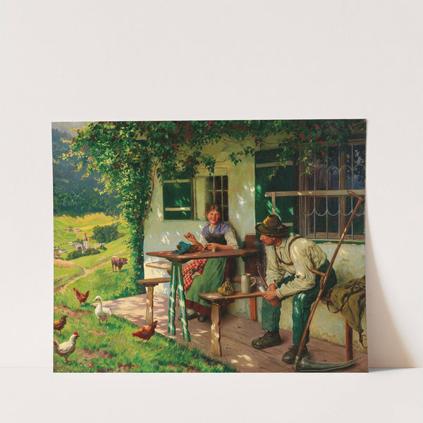 Young Farming Couple in Upper Bavaria by Emil Rau