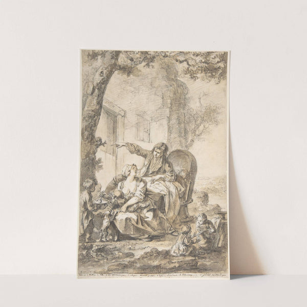 Young Father Distressed by His Growing Family (18th century) by Louis Joseph Watteau