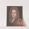 Young Gentleman with a full Face and long, curled Wig by Edmund Ashfield