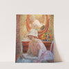 Young Girl Before a Mirror in a Pink Dress (1923) by Frederick Carl Frieseke