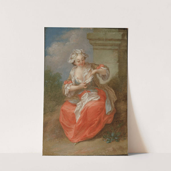 Young Girl Chasing Fleas by Jean-Baptiste Lebel