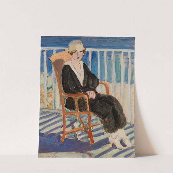 Young Girl on a Balcony over the Ocean (Jeune fille au balcon sur la mer) (1918) by Henri Matisse